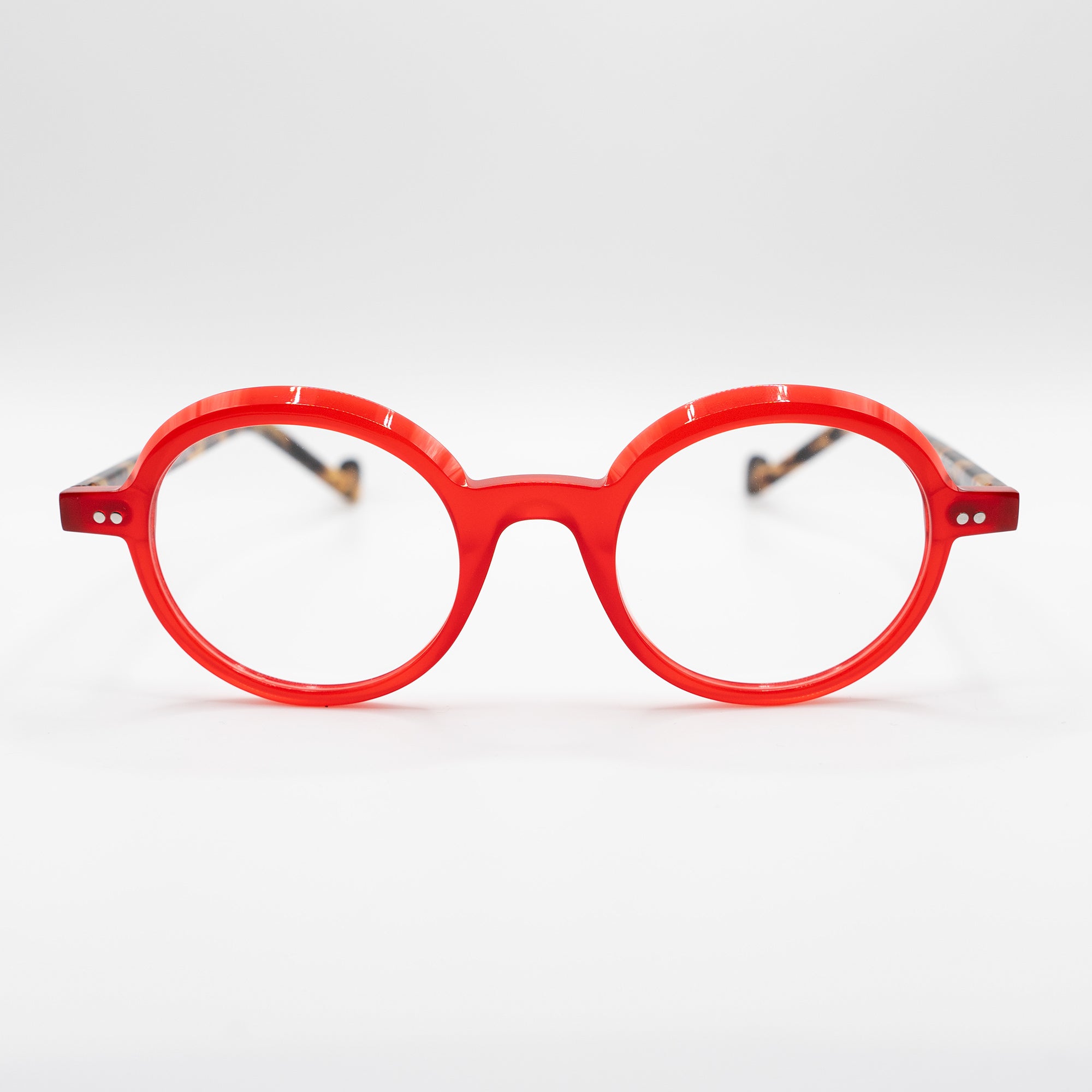 Red round glasses on sale