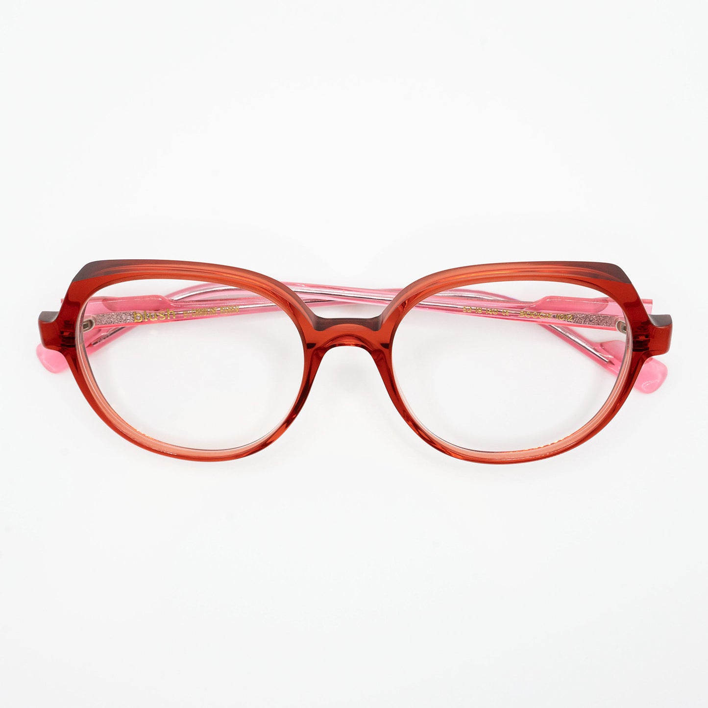 GAFA CUADRADA DE PASTA ROJA DE LA MARCA BLUSH - Óptica Bronte